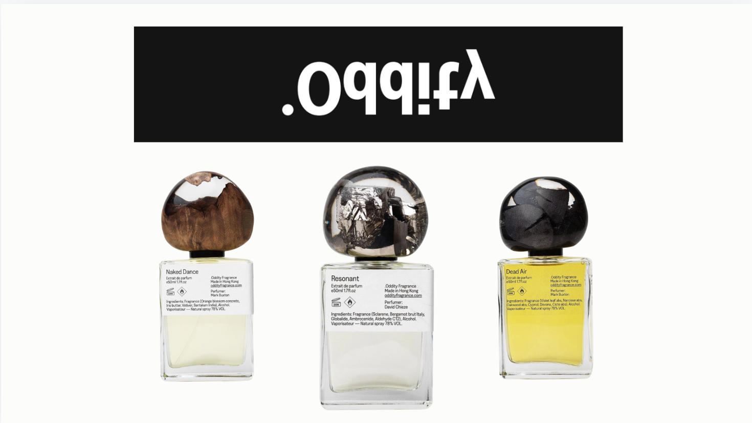 Oddity niche perfumes from Hong Kong at INDIEHOUSE modern fragrances Atlanta