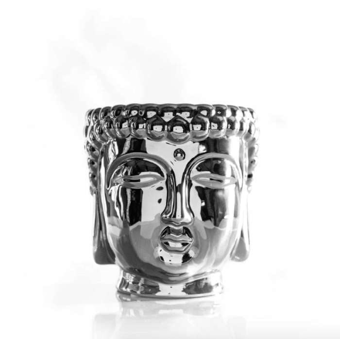 Metallic Silver Buddha 1