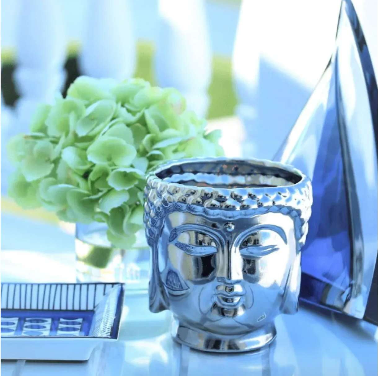 Metallic Silver Buddha in Cassis Pomegranate - Thompson Ferrier - INDIEHOUSE modern fragrances