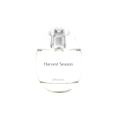 Harvest Season by d’Annam – warm amber gourmand fragrance with roasted rice, coconut, sandalwood, vanilla, and tonka bean.