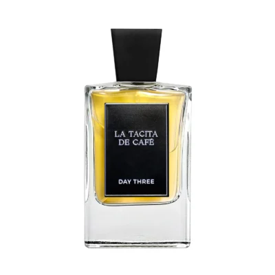 La Tacita De Café by Day Three Fragrances – rich gourmand fragrance with roasted coffee, caramel, cocoa, vanilla, and tonka bean.