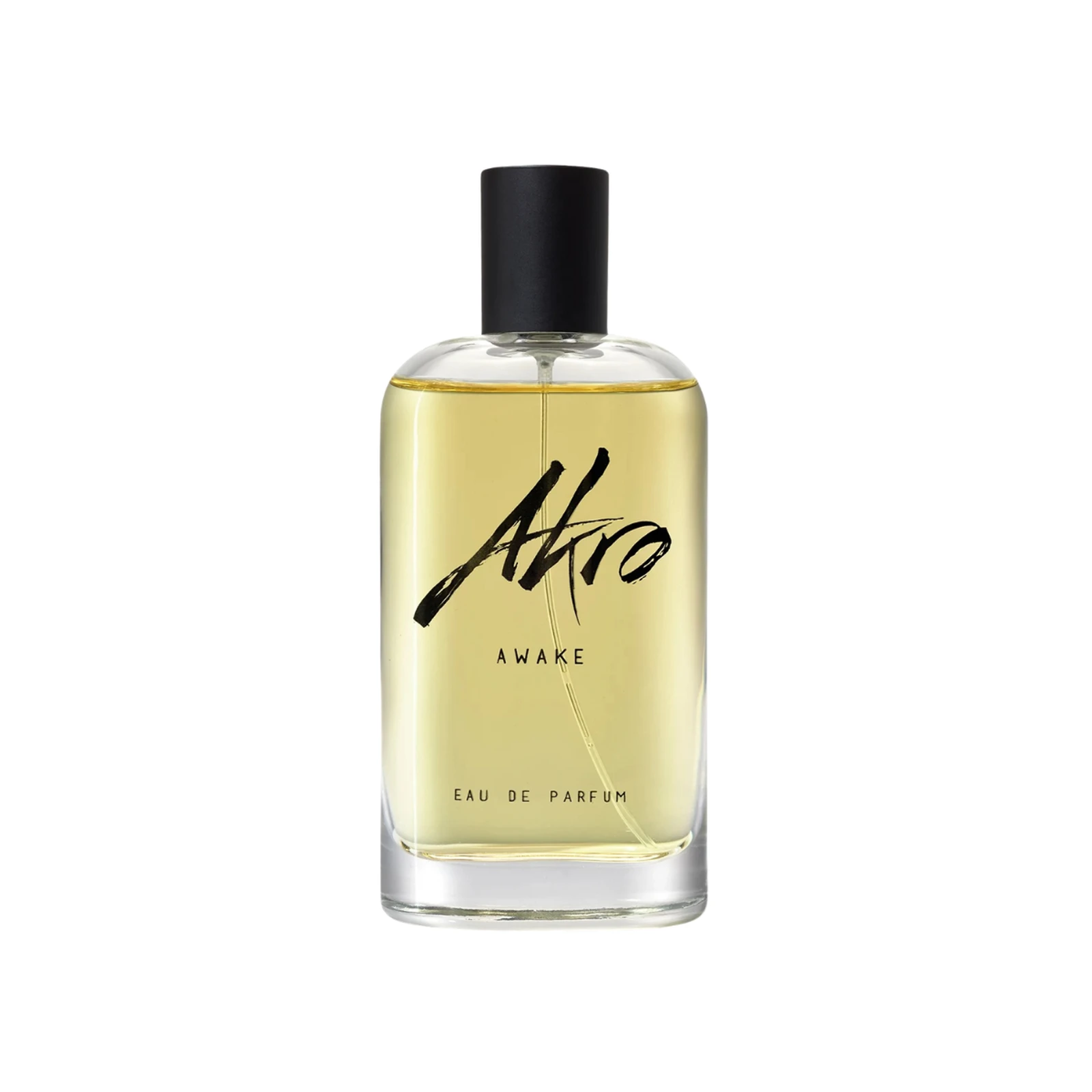 AKRO Awake Eau de Parfum—roasted coffee, green cardamom, and Italian lemon with Haitian vetiver in an aromatic unisex fragrance.