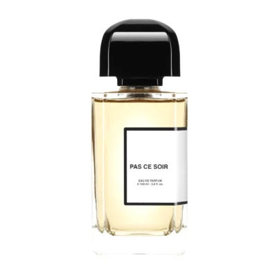 BDK Pas Ce Soir EDP—black pepper, pear, and Moroccan jasmine with quince and Singapore patchouli in a spicy-fruity fragrance.