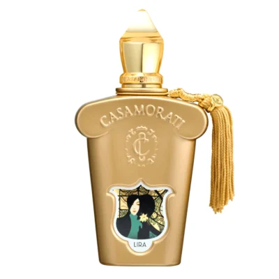 Lira Eau de Parfum by Casamoratti – warm gourmand fragrance with caramel, blood orange, cinnamon, vanilla, and musk.