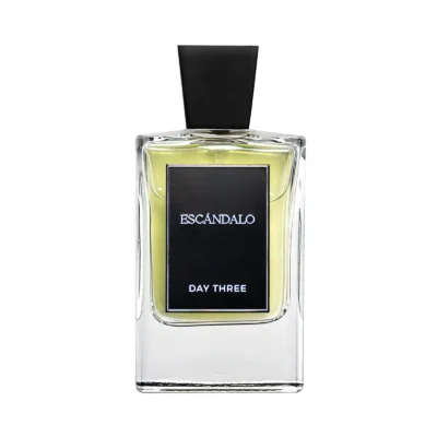 Escándalo by Day Three — tropical extrait with guava, limón dulce, jasmine, rose de mai, eaglewood, and vetiver