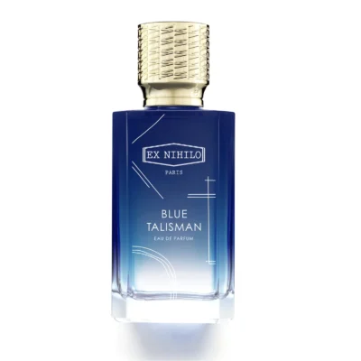 Blue Talisman by Ex Nihilo Paris – modern woody-amber perfume with pear, ginger, bergamot, amber woods, and musk evoking power and magnetic energy.