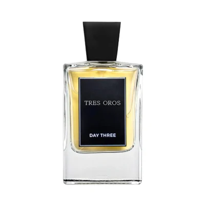 Tres Oros by Day Three — tropical gourmand fragrance with mandarin, pineapple, plantain-maduros, honey, brown sugar & amber