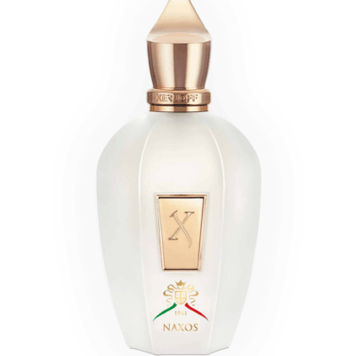Naxos by Xerjoff perfume bottle – rich aromatic amber fragrance with honey, tobacco, lavender, and tonka evoking Italian sophistication and strength.