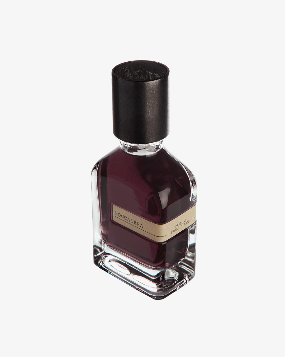 Boccanera by Orto Parisi perfume bottle – dark gourmand amber fragrance with dark chocolate, chili, and musk evoking mystery, sensuality, and indulgence.
