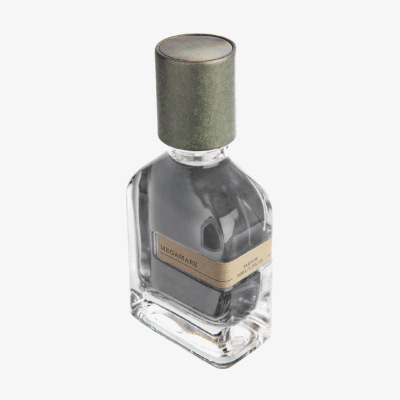 Megamare by Orto Parisi perfume bottle – bold aquatic amber fragrance with sea salt, ambergris, and cedar evoking vast ocean power and polished modernity.