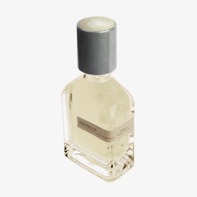 Seminalis by Orto Parisi perfume bottle – creamy lactonic floral fragrance with carnation, raspberry, leather, and sandalwood evoking intimate allure.