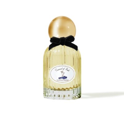 Carnival of Souls by Marissa Zappas perfume bottle – milky mimosa floral fragrance with saffron, violet, incense, vanilla, and patchouli evoking haunting elegance.
