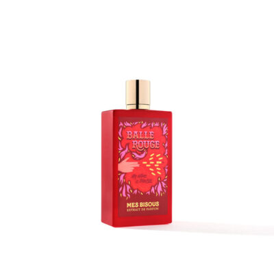 Balle Rouge by Mes Bisous perfume bottle – rich floral amber fragrance with rose, plum, saffron, and patchouli evoking passion, drama, and timeless elegance.