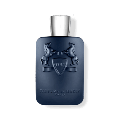 Layton by Parfums de Marly perfume bottle – refined amber woody fragrance with apple, vanilla, and cardamom evoking elegance, confidence, and timeless allure.