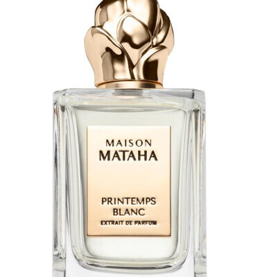 Printemps Blanc by Maison Mataha perfume bottle – luminous white floral fragrance with jasmine, pear, and musk evoking spring freshness and effortless elegance.