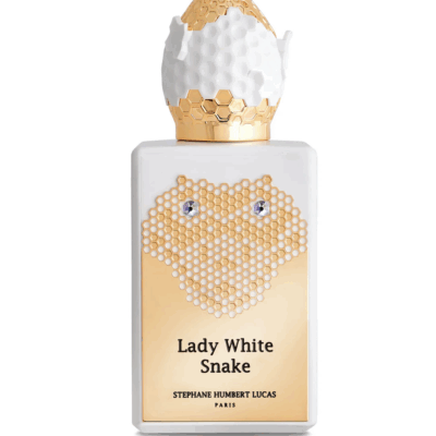 Lady White Snake by Stéphane Humbert Lucas 777 perfume bottle – elegant floral oriental fragrance with jasmine, iris, and incense evoking mystery and allure.