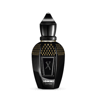 Tony Iommi Deified by Xerjoff perfume bottle – leathery spicy fragrance blending saffron, apple, cinnamon, rose, and woods in a bold, artistic expression.
